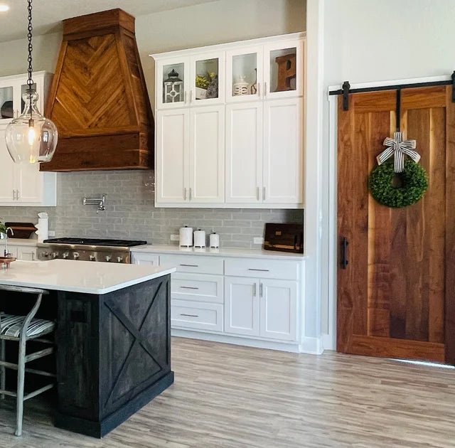 Herringbone Black Walnut Vent Hood
