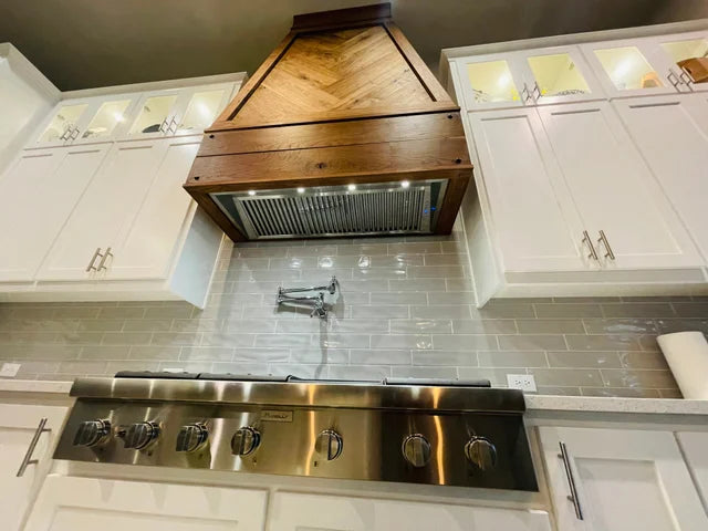 Herringbone Black Walnut Vent Hood